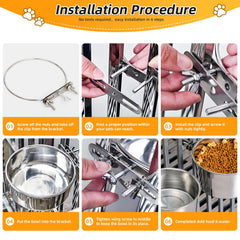 Ankeizzy two-pack kennel bowls for durable feeding options