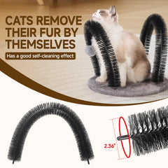 Ankuliy Cat Arch Self Groomer two brushes deliver effective fur brushing.