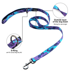 Velcro patches on Annchwool No Pull Harness camo purple set