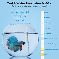 Anniple test strips with color chart for quick result interpretation.