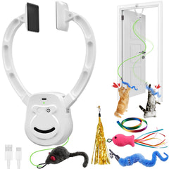 ANNSKIN automatic interactive cat toy hanging setup ready for play