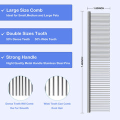 Anrundar large blue brush designed for efficient brushing on medium to long coats.