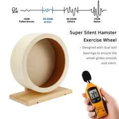 antiai hamster wooden silent wheel dual-ball bearings detail; smooth spin