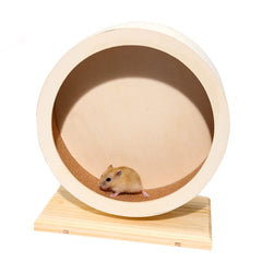 antiai hamster wooden silent wheel front view shows quiet operation for night use