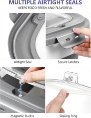 ANVS collapsible dog food container saves space when not in use.