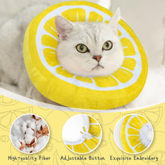 ANWA cat cone collar resting-pillow look adds a playful, comforting appearance.