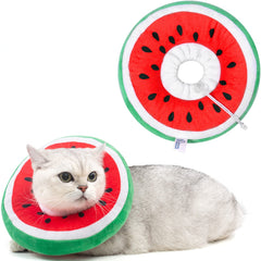 ANWA soft-donut cat cone collar outer view provides gentle protection.