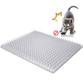 Aocoray cat deterrent mat on sofa edge protects furniture from climbing cats.