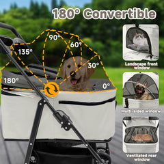 AODI Pet Stroller adjustable sunshade for sun protection on walks.