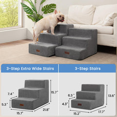 Aodisman dog stairs 4-step assembled ready for use on couch