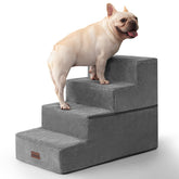 Aodisman 4-step dog stairs for bed with stable access for small dogs