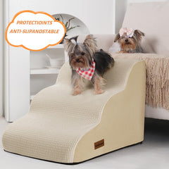 Aodisman dog stairs with high-rebound foam for sturdy support.
