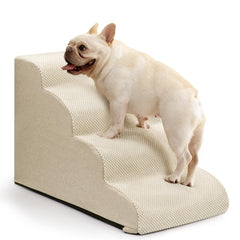 Aodisman dog steps on bed and sofa with a four-step design for easy access.