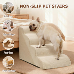 Aodisman dog steps four-step height for bed access and stability.