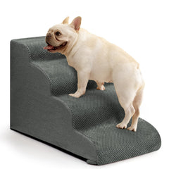 Aodisman four-step dog stairs on sofa with stable anti-slip design.