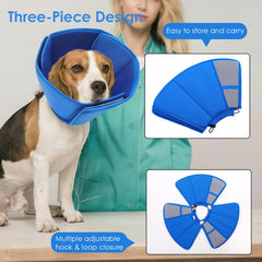 AOFITEE Soft Dog Cone worn by a dog after surgery.