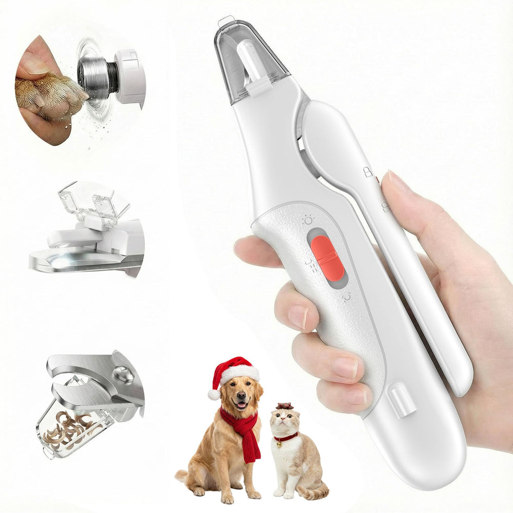 Aoioploa 2-in-1 dog and cat nail clippers with LED lights for precise trimming.