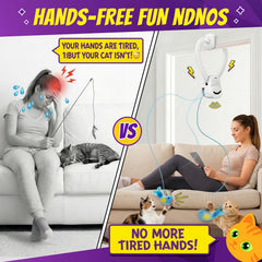Aoioploa automatic-play-rest-intervals cat toy offers calm, quiet sessions