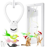 Aoioploa interactive cat toy clip-on door-frame promotes vertical play in small spaces
