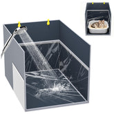 Aokeyee Cat Litter Box Enclosure Foldable shows quick setup and space-saving design.