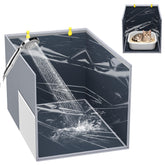 Aokeyee cat litter box enclosure splash guard high side protects floors