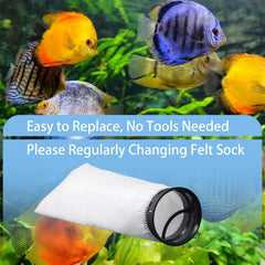 Aolleteau sock designed to fit Eshopps and Fiji Cube filtration setups.