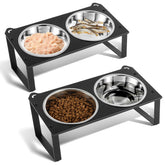 Aomafamzoy two-set elevated bowls on stand promote neat feeding and stability