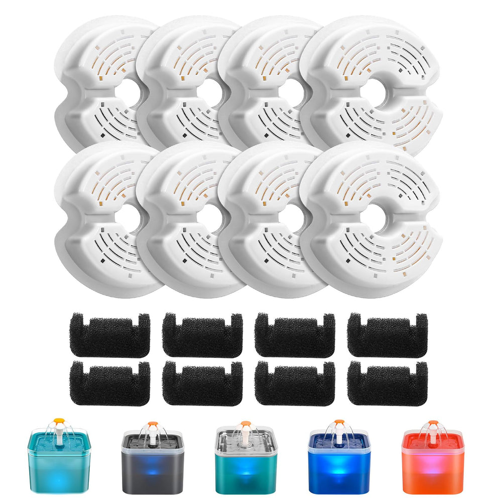 AONBOY cat fountain filters carbon pack for cleaner water.