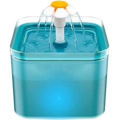 AONBOY cat water fountain with LED light for easy night-time water level checks.