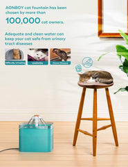 AONBOY quad-filtration purifies water for cleaner tasting drinks.