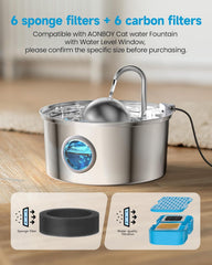 AONBOY sponge filters set pre-filters hair and debris for cleaner water.
