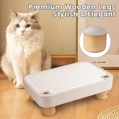 Aothey Litter Box Step large surface accommodates most boxes securely.