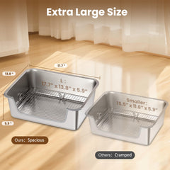 Aothey Extra large litter box showing generous dimensions for larger rabbits