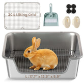 Aothey Rabbit Litter Box with sifting grid for easier waste separation and cleaning