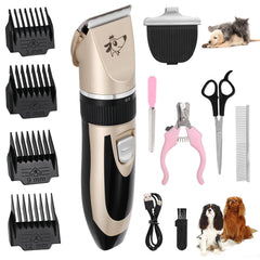 Aovdy Dog Clippers with gold casing for stylish at-home grooming.