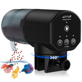 Aoyar automatic fish feeder front view, ideal for vacation feeding.