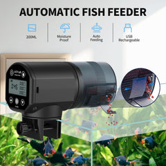 Aoyar feeder side installation demonstrating secure clamp fit for diverse tanks