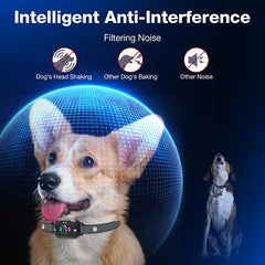 AOZOOM Bark Collar LED Display shows mode, level, and power