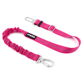 APakBak dog seat belt with locking hook keeps the pet secure in the car