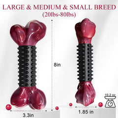 Apasiri raised nubs provide a surface for cleaning while chewing.