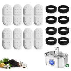 APAUK 8-pack replacement filters for cat fountain improve filtration and freshness.