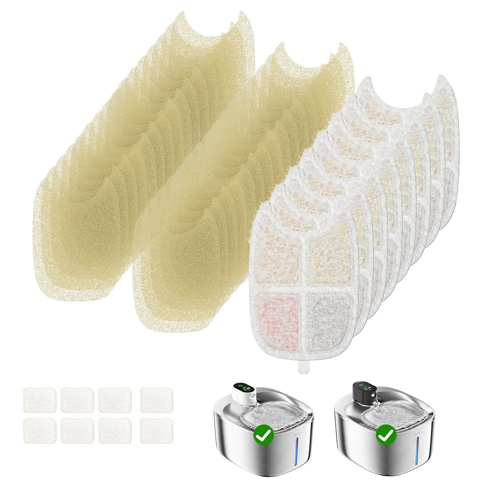 APETDOLA wireless cat fountain filter kit with 8-pack, designed for ongoing hydration