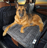 APetsPlanet dog bed on car backseat extender offering cozy space for dogs on trips