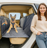 APetsPlanet dog car seat cover with hard bottom providing extra backseat support