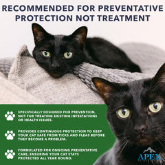 APEX PLUS application on cat's back for flea treatment.
