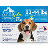 APEX Plus dog flea treatment packaging shown for easy-at-home use