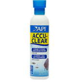 API Accu-Clear water clarifier bottle improving aquarium clarity.