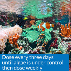 API Marine Algaefix being dosed for algae control in aquarium