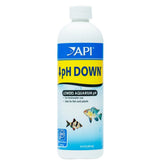 API pH Down bottle poured to safely lower freshwater pH for healthy fish