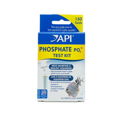 API Phosphate Test Kit bottles and color cards for accurate freshwater and saltwater readings.